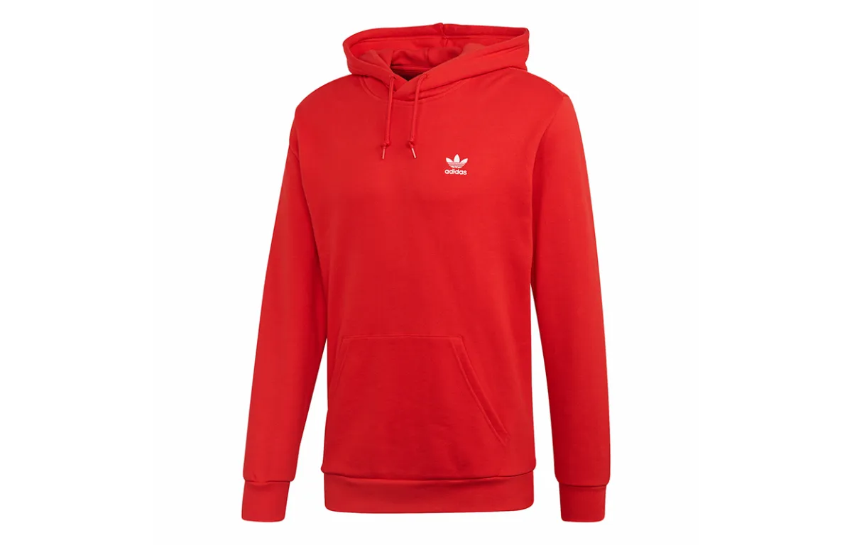 Adidas Originals Sweatshirts Men's Bright Pink Red Hooded Moderate Straight Fit