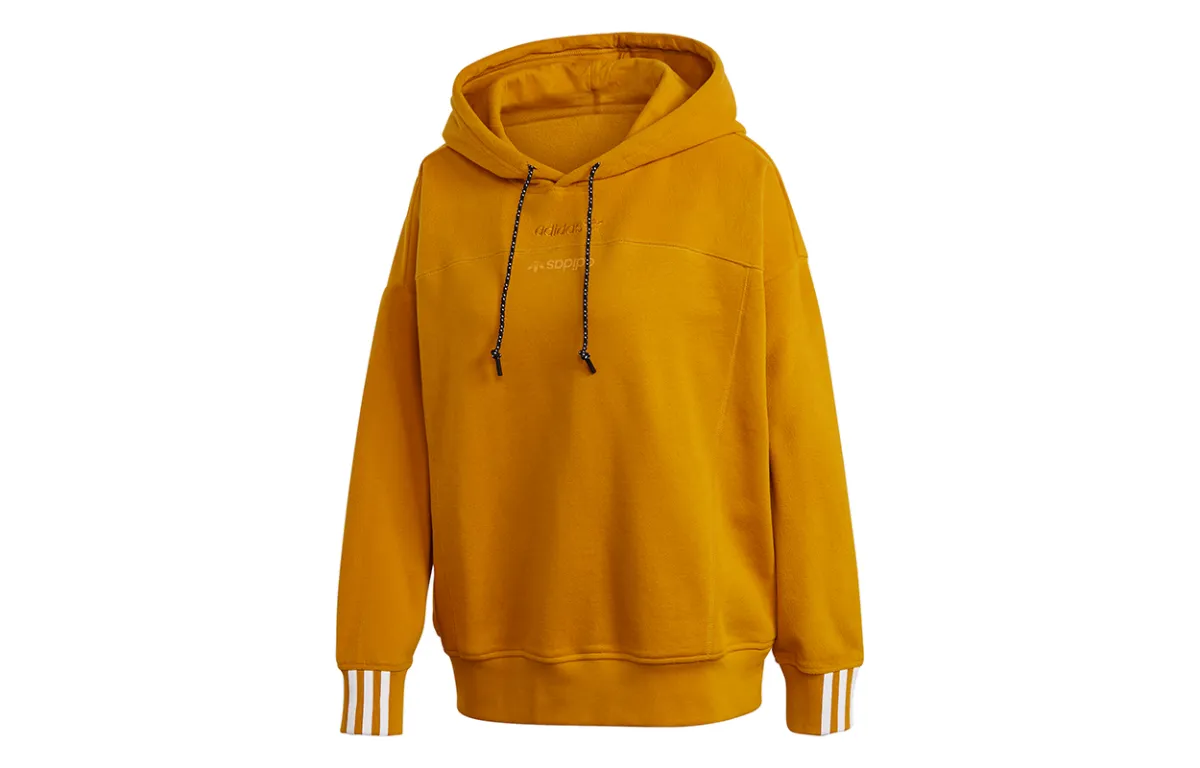 Adidas Originals R.Y.V Sweatshirts Women's Gold Hooded Moderate Regular