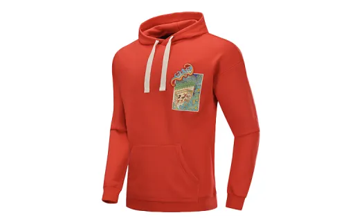 Li Ning X Disney Sweatshirts Men's Red Hooded Moderate Regular