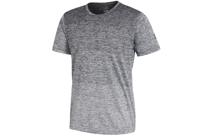 Adidas T-Shirts Men's Black White Crew Neck Moderate Straight Fit