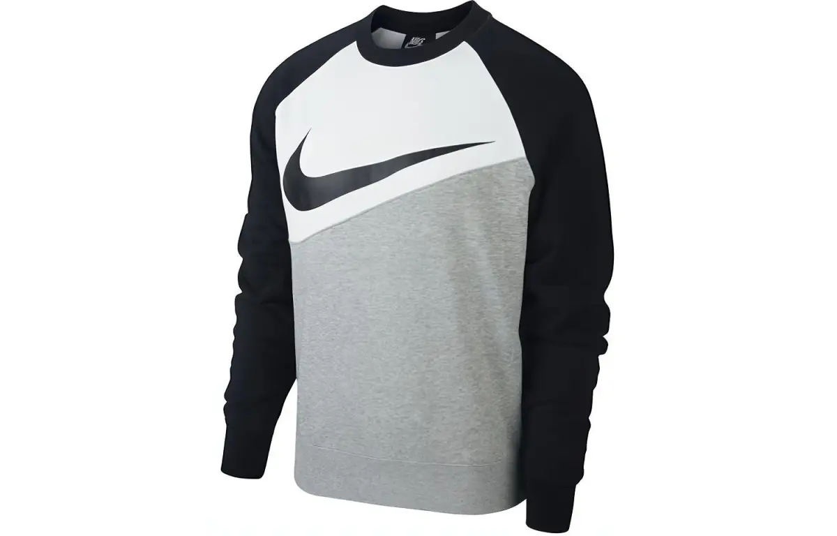 Nike Sweatshirts Men's Black Crew Neck Moderate