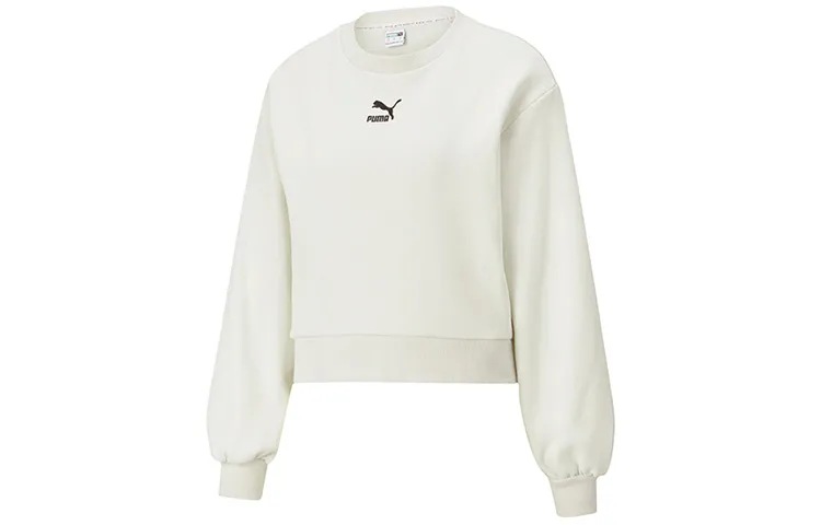 PUMA CLASSICS Sweatshirts Unisex Smoke Gray Crew Neck Thickened Regular