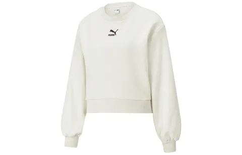 PUMA CLASSICS Sweatshirts Unisex Smoke Gray Crew Neck Thickened Regular