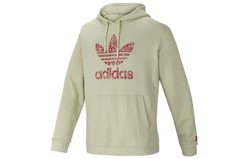 Adidas Originals Sweatshirts Men's Matcha Green Hooded Moderate Regular