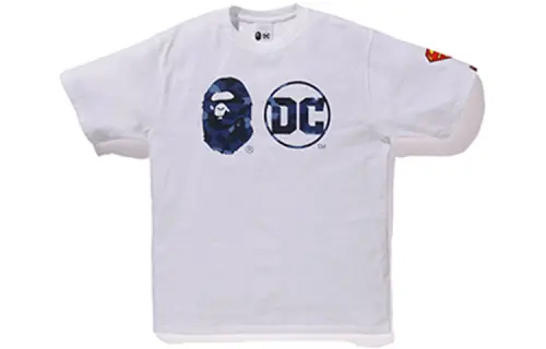 Bape X Dc Superman Apehead Dc Logo Tee