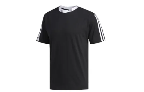 Adidas Originals T Shirts Men's Black Crew Neck Moderate Straight Fit