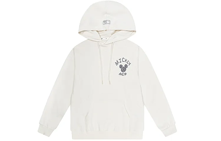 MLB X Disney MLB X Disney Sweatshirts Unisex White Hooded (Non-detachable) Moderate Straight Fit