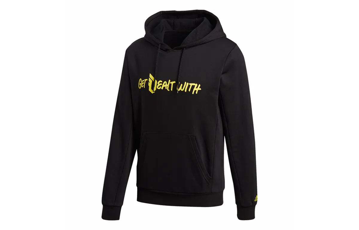 Adidas Sweatshirts Men's Black Hooded Moderate Regular