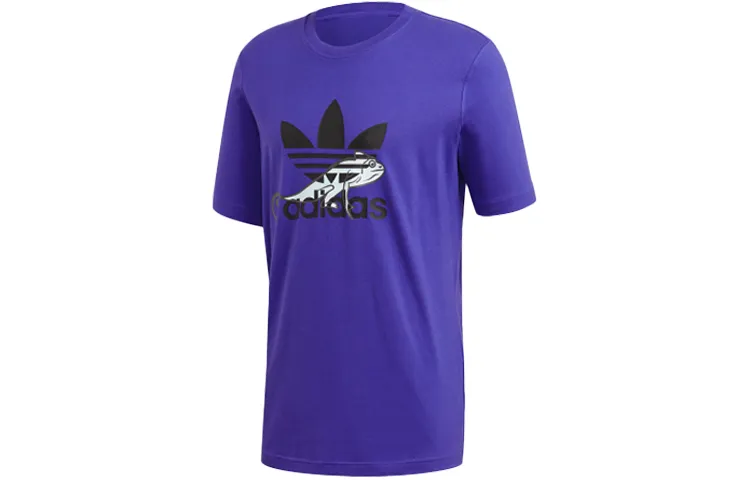 Adidas Originals PT3 T-Shirts Men's Purple Crew Neck Moderate Straight Fit