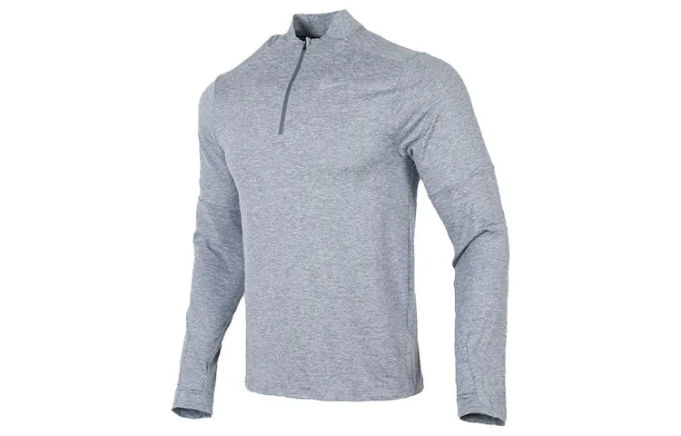 Nike T-Shirts Men's Light Gray Stand Collar Moderate