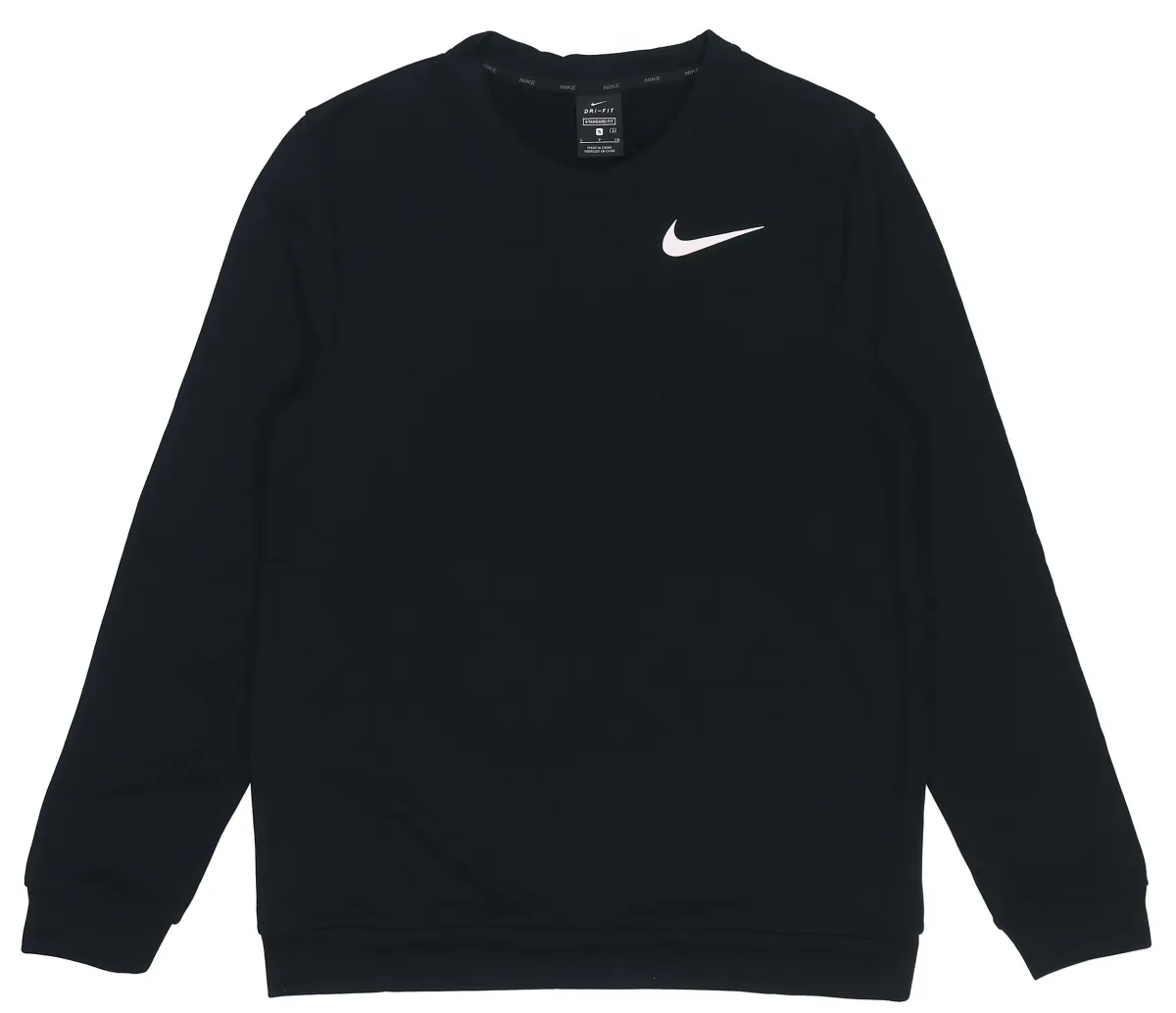 Nike Sweatshirts Men's Black Crew Neck Moderate Regular