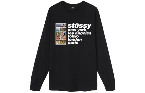 Stussy Italic Collage Long Sleeve Tee