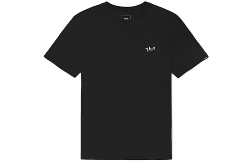 Vans T Shirts Unisex Black Crew Neck Moderate Straight Fit
