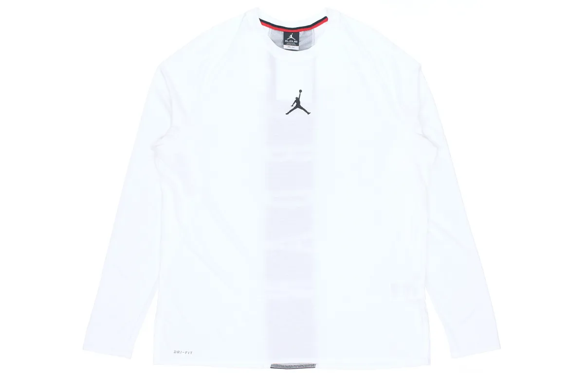 Jordan T-Shirts Men's White Crew Neck Moderate Straight Fit