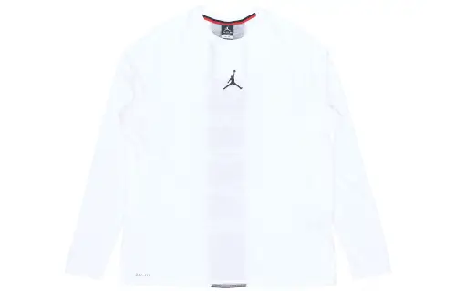 Jordan T Shirts Men's White Crew Neck Moderate Straight Fit