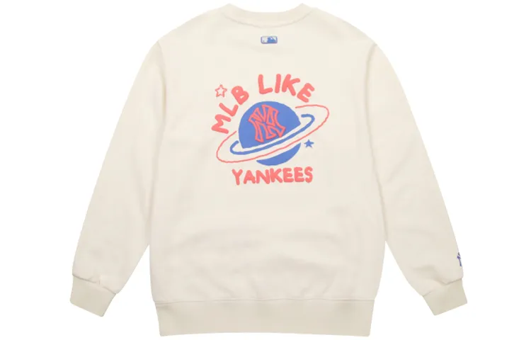 MLB Sweatshirts Unisex Ecru Crew Neck Moderate Other
