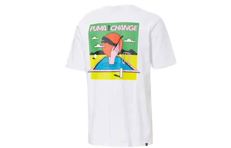 PUMA Set in Sleeve T Shirt Men's White
