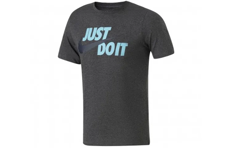 Nike Sportswear JDI T-Shirts Men's Charcoal Black Crew Neck Moderate Straight Fit