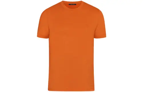 LOUIS VUITTON New Quarterly Products Of LV T Shirts Men's Orange Crew Neck Moderate Straight Fit