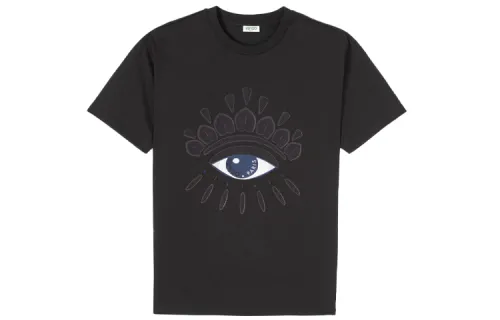KENZO T Shirts Men's Black Crew Neck Moderate Straight Fit