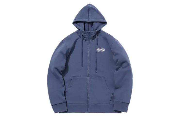 Li Ning Sports Fashion Collection Logo Fleece Lined Thermal Hooded Zippers Sweatshirt Unisex Aromatherapy Purple