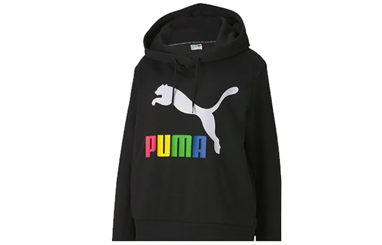 PUMA CLASSICS Sweatshirts Women's Black Hooded Moderate Regular