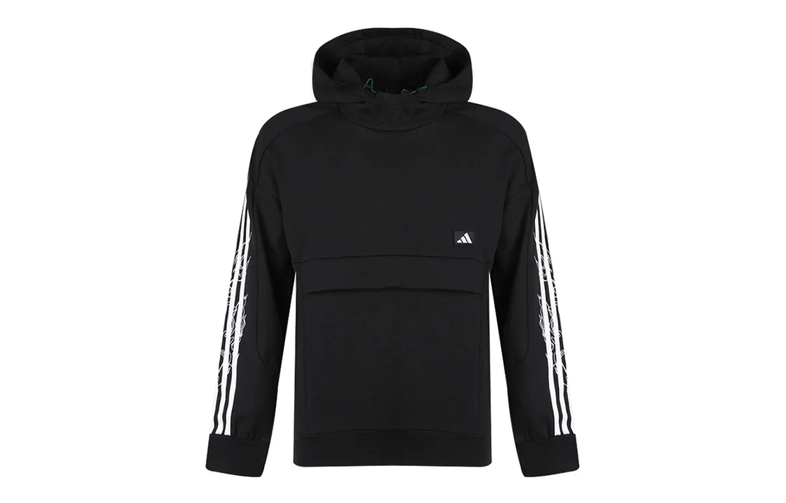 Adidas Sweatshirts Men's Black Hooded Moderate Regular