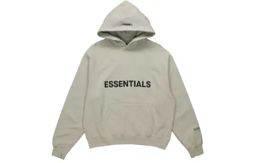 Fear of God Essentials FW20 Hoodie Sage Letter Hooded Long Sleeve Pullover American Heavy Sweatshirt Men's Gray Green