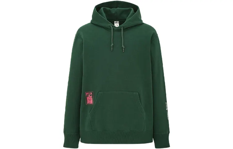 UNIQLO x Warner Bros Solid Color Sweatshirt Unisex Dark Green