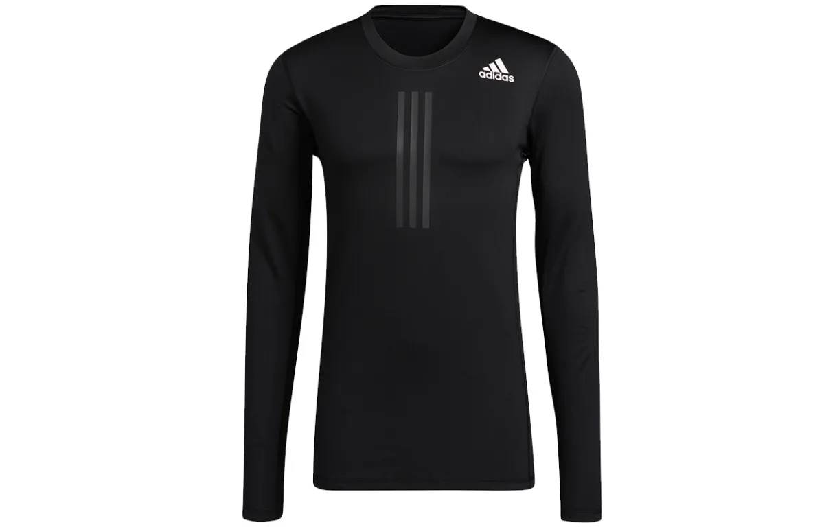 Adidas T-Shirts Men's Black Crew Neck Moderate Straight Fit