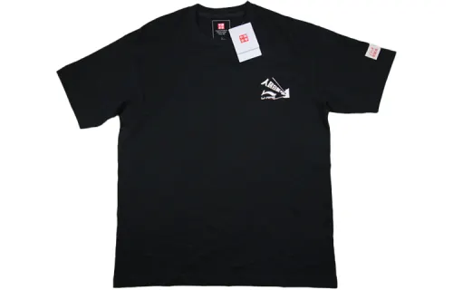 Li Ning T Shirts Men's Black Crew Neck Moderate Straight Fit