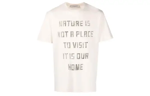 Golden Goose Deluxe Brand Slogan Printed Crewneck T Shirt