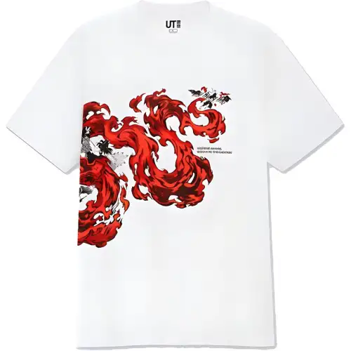 UNIQLO T Shirts Unisex White Crew Neck Moderate Straight Fit