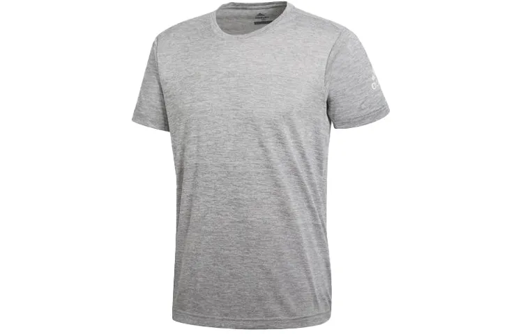 Adidas T-Shirts Men's Shade 3 Gray Crew Neck Moderate Straight Fit