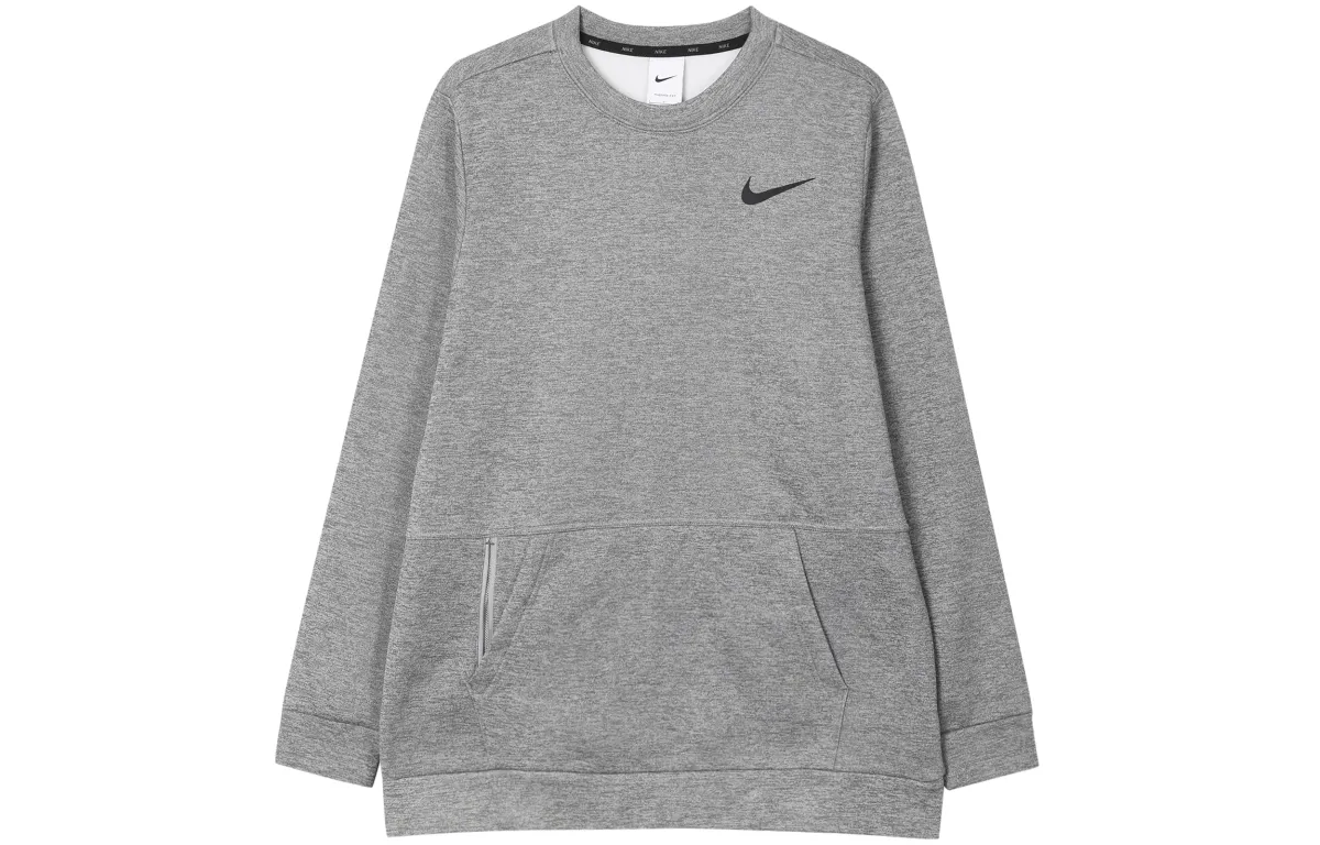 Nike Sweatshirts Men's Gray Crew Neck Moderate Regular