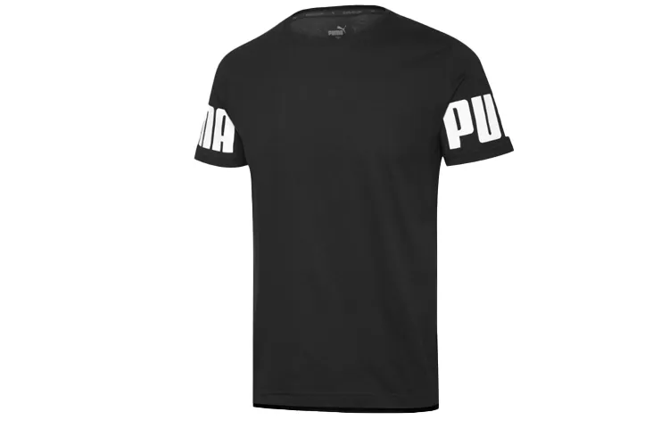 PUMA Rebel Cuff T-Shirts Men's Crew Neck Moderate Straight Fit