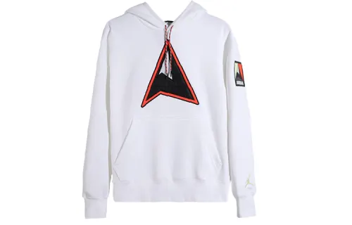 Jordan Sweatshirts Men's White Hooded Moderate Regular