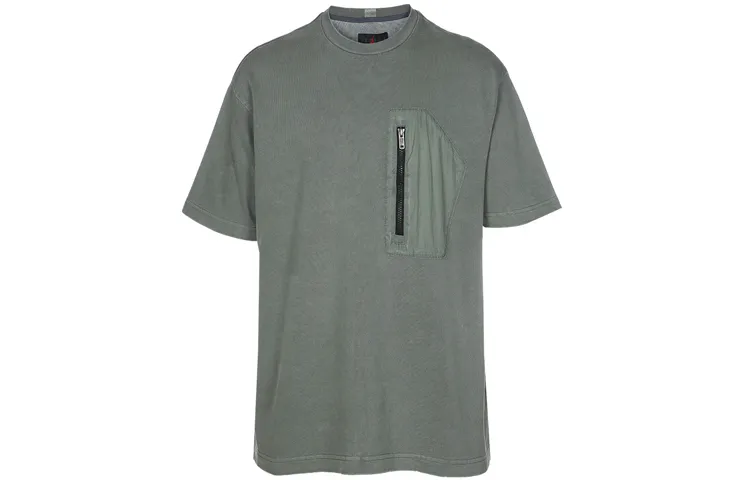 Jordan Drop Shoulder Sleeve T Shirt Men's Spiral Sage Grass