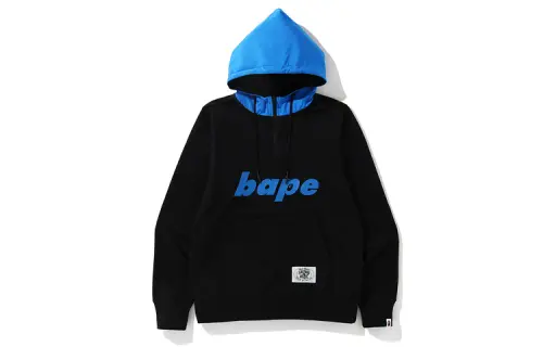 Bape Mix Material Half Zip Pullover Hoodie