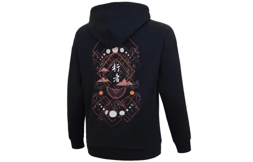 Li Ning Sweatshirts Men's Standard Black Hooded Moderate Regular