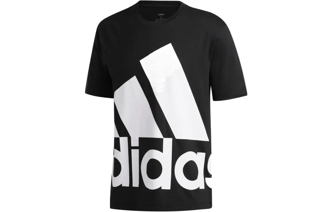 Adidas T Shirts Men's Black Crew Neck Moderate Straight Fit