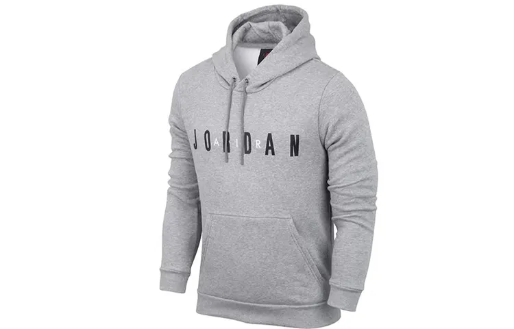 Jordan Sweatshirts Men's Gray Hooded Moderate Regular