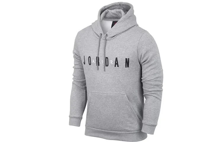 Jordan Sweatshirts Men's Gray Hooded Moderate Regular