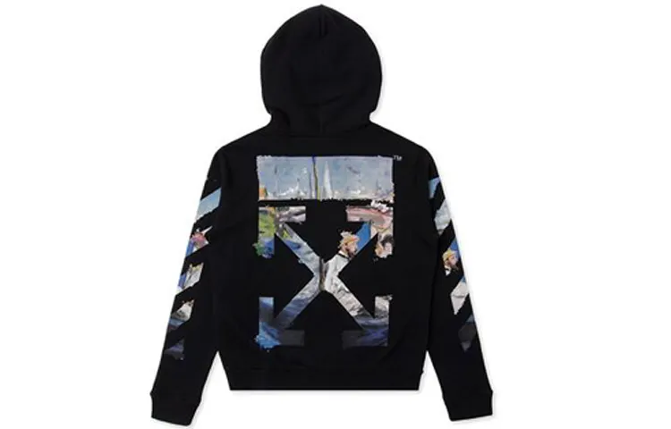 OFF WHITE Edouard Manet Floating Studio Arrows Zip Up Hoodie