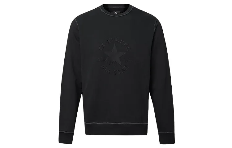 Converse Sweatshirts Men's Black Crew Neck Moderate Regular