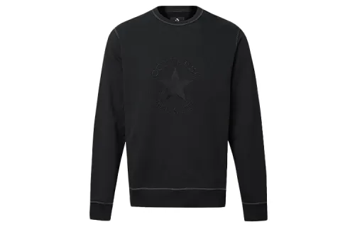 Converse Sweatshirts Men's Black Crew Neck Moderate Regular