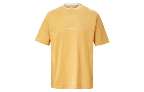 Converse T Shirts Men's Yellow Crew Neck Moderate Straight Fit