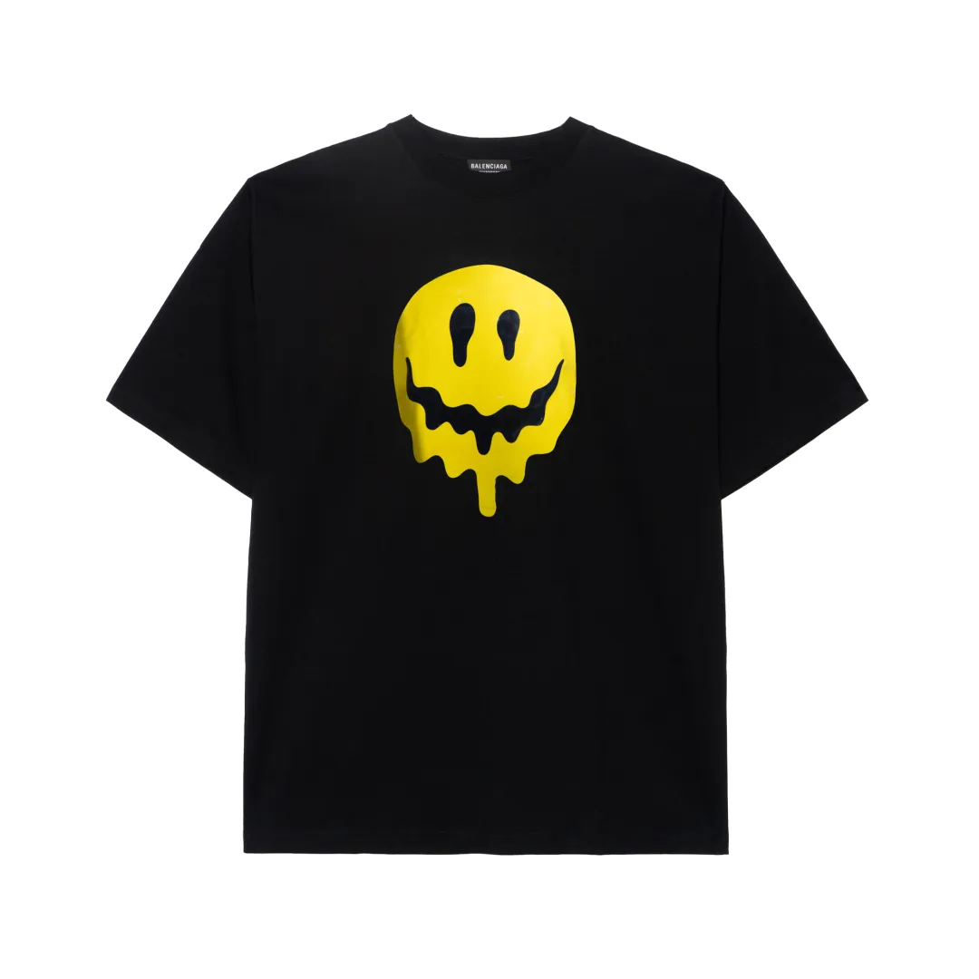 Balenciaga Smiley Face Print T shirt