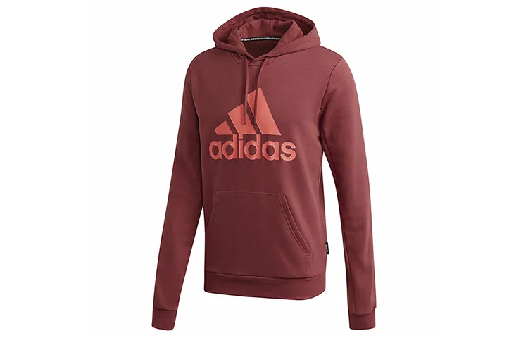 Adidas Sweatshirts Men's Red Hooded Moderate Regular