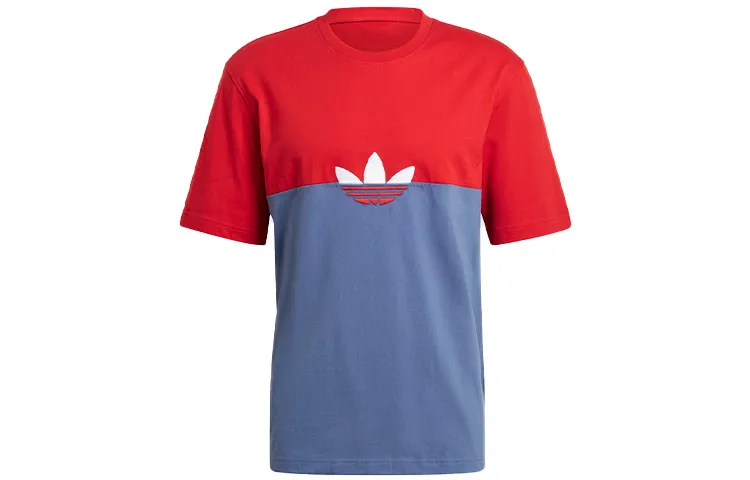 Adidas Originals ADICOLOR T-Shirts Men's Blue Red Multicolor Crew Neck Moderate Straight Fit